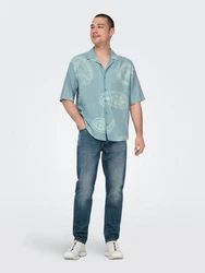 Only & Sons Hemd 'ONSAustin' mit Resort-Kragen (7729) Trkis (7729)