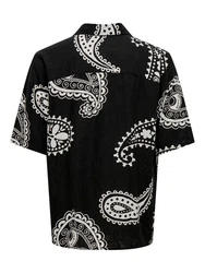 Only & Sons Hemd 'ONSAustin' mit Resort-Kragen (7729) schwarz/weiß
