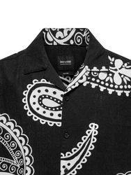 Only & Sons Hemd 'ONSAustin' mit Resort-Kragen (7729) schwarz/weiß