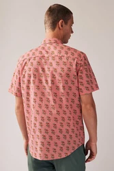 Next Kurzarmhemd Print Rosa/Rot