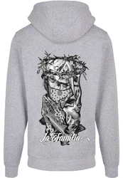 MisterTee Kapuzensweatshirt Herren La Familia Hoody Grau/Hellgrau/Beige