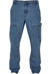 URBAN CLASSICS Herren Double Knee Jeans Blau/Hellblau