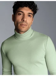 Trigema Rollkragenshirt Hellgrün/Grün