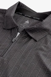 Next Poloshirt Golf Polo-Shirt mit Print Dunkelgrau/Grau/Hellgrau