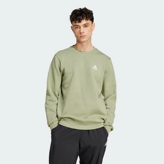adidas Sportswear Longtop ESSENTIALS FLEECE SWEATSHIRT Khaki/Dunkelgrün/Grün/Hellgrün