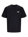 Jack & Jones T-Shirt JORBROOKLYN BACK TEE SS CREW NECK (1-tlg) Schwarz/Dunkelblau