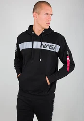 Alpha Industries Hoodie NASA RS Dunkelblau/Schwarz