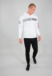 Alpha Industries Hoodie NASA RS Weiß/Dunkelblau