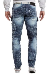 Cipo & Baxx Regular-fit-Jeans Cargo Hose BA-CD494 Blau