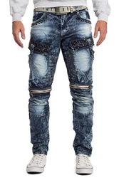 Cipo & Baxx Regular-fit-Jeans Cargo Hose BA-CD494 Blau