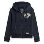 Superdry Herren Sweatjacke Vintage Athletic Zip Hoodie Blau