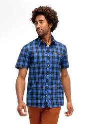 Maier Sports Outdoorhemd Kasen S/S Herrenhemd Blau