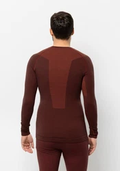 Jack Wolfskin Langarmshirt SEAMLESS WOOL L/S Braun/Dunkelrot/Bordeaux/Rot