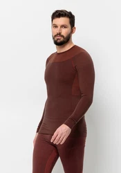 Jack Wolfskin Langarmshirt SEAMLESS WOOL L/S Braun/Dunkelrot/Bordeaux/Rot