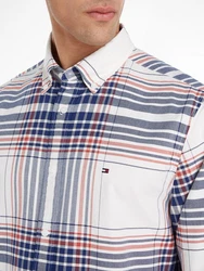 Tommy Hilfiger Langarmhemd Oxford Check RF Shirt wei/multi