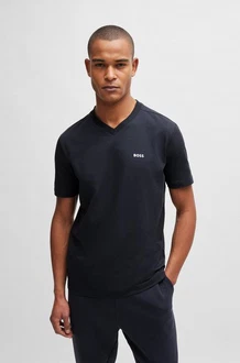 BOSS T-Shirt Tee V mit V-Ausschnitt grün