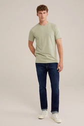 WE Fashion T-Shirt Khaki/Dunkelgrün