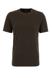WE Fashion T-Shirt Dunkelgrün/Khaki/Dunkelbraun