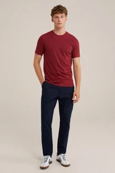 WE Fashion T-Shirt Dunkelrot/Rot/Bordeaux