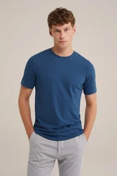 WE Fashion T-Shirt Dunkelblau/Blau