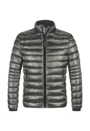 Steppjacke MSCartagena mit Logo Badge und Kontrastpaspeln