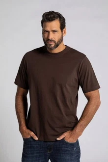 JP1880 T-Shirt Basic Rundhals Dunkelbraun/Braun JP1880 T-Shirt Basic Rundhals Dunkelbraun/Braun