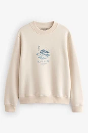 Sweatshirt Hokusai Sweatshirt mit Grafik (1-tlg)