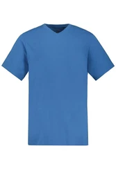 JP1880 T-Shirt Basic V-Ausschnitt Blau/Hellblau