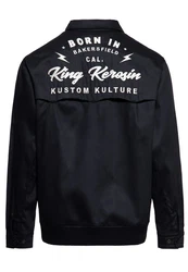 KingKerosin Collegejacke Kustom Kulture (1-St) Schwarz/Dunkelblau/Blau
