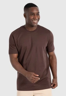 Smilodox T-Shirt Armin Dunkelbraun/Braun/Schwarz/Dunkelrot