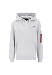 Alpha Industries Hoodie Dark Side Grau/Hellgrau/Blau/Silber