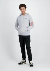 Alpha Industries Hoodie Dark Side Grau/Hellgrau/Blau/Silber
