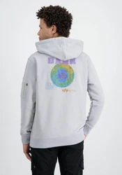 Alpha Industries Hoodie Dark Side Grau/Hellgrau/Blau/Silber