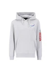 Alpha Industries Hoodie Dark Side Grau/Hellgrau/Blau/Silber
