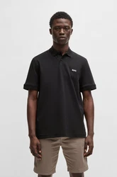 BOSS Poloshirt Pe_Interlock mit Polokragen Dunkelblau/Schwarz/Blau