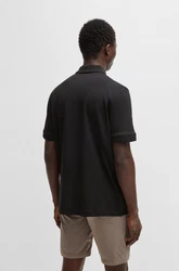 BOSS Poloshirt Pe_Interlock mit Polokragen Dunkelblau/Schwarz/Blau