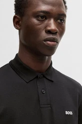 BOSS Poloshirt Pe_Interlock mit Polokragen Dunkelblau/Schwarz/Blau