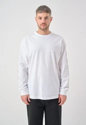 Cleptomanicx Langarmshirt Spiderweb wei
