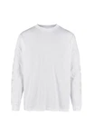 Cleptomanicx Langarmshirt Spiderweb wei