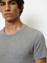 Marc O'Polo T-Shirt Iconic Rib (2-tlg) Dunkelgrau/Grau/Hellgrau