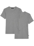 Marc O'Polo T-Shirt Iconic Rib (2-tlg) Dunkelgrau/Grau/Hellgrau