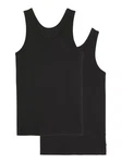 Marc O'Polo Tanktop Iconic Rib Schwarz/Dunkelgrau