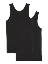 Marc O'Polo Tanktop Iconic Rib Schwarz/Dunkelgrau