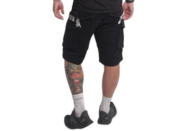 YAKUZA Cargoshorts Bump Schwarz/Dunkelblau/Beige/Grün