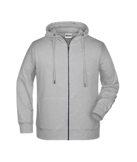 James & Nicholson Hoodie JN 8026 Kapuzen Sweatjacke Hellgrau/Grau