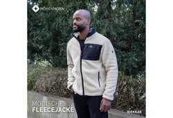 Hhenhorn Fleecejacke Birkkar Herren Jacke Rot/Weiß/Beige/Dunkelrot/Schwarz