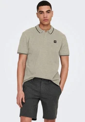 ONLY & SONS T-Shirt Fletcher Khaki/Beige/Dunkelgrün