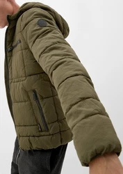 QS Allwetterjacke Steppjacke mit Kapuze Dunkelgrün/Khaki