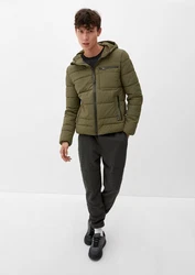 QS Allwetterjacke Steppjacke mit Kapuze Dunkelgrün/Khaki