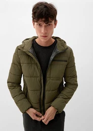 Allwetterjacke Steppjacke mit Kapuze Applikation